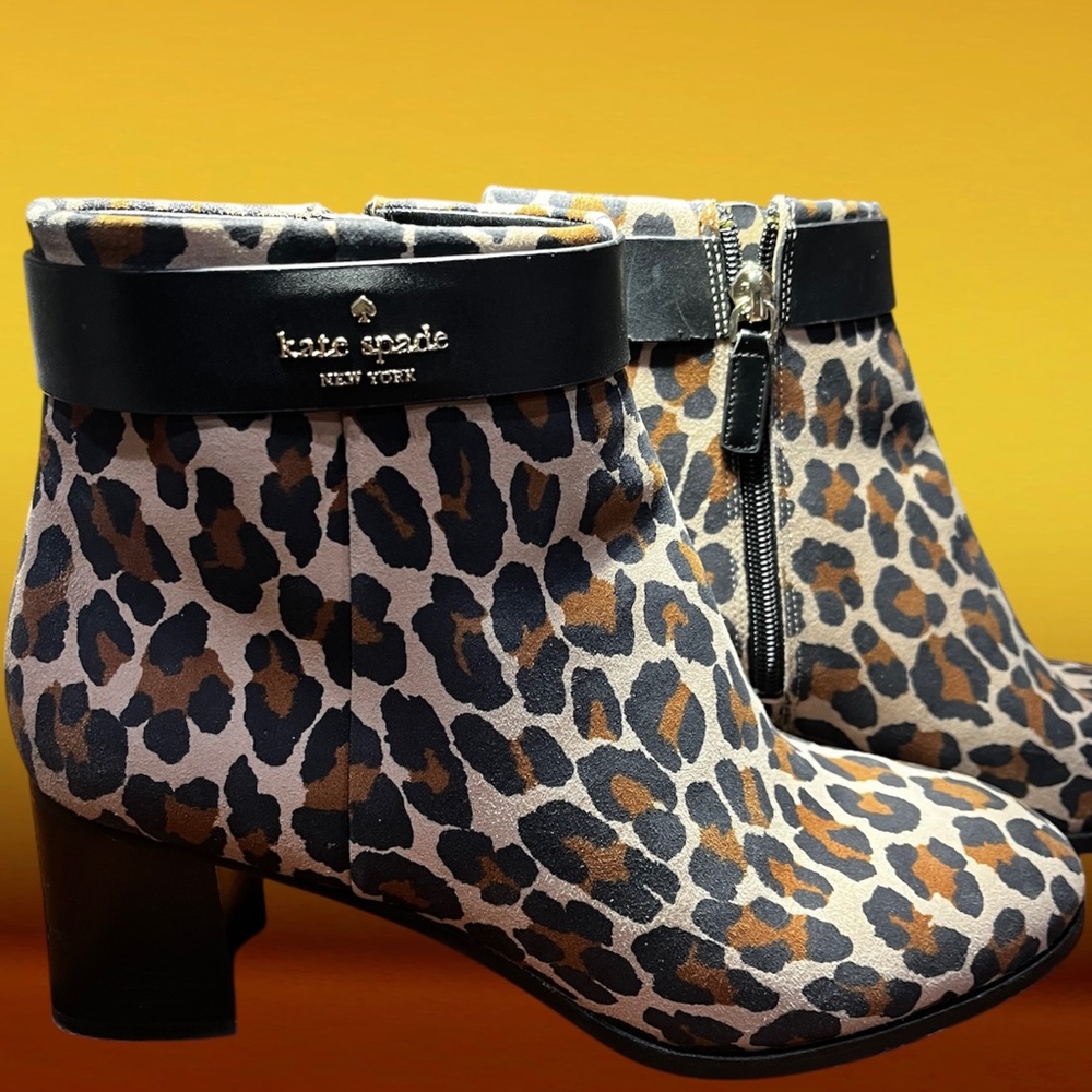 Kate Spade Morgan Spotted Leopard Bootie - Size 9B - Pre-owned